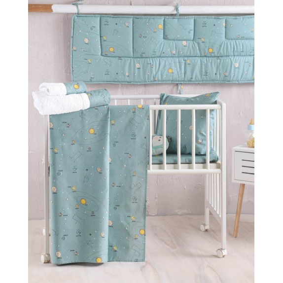 Σετ Σεντόνια Κούνιας 3 Τεμαχίων Rythmos Venus Πρασινο...