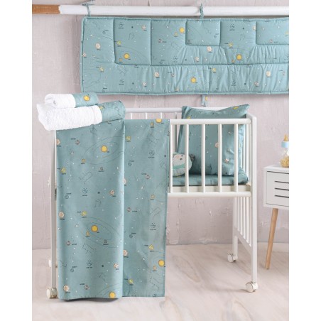 Σετ Παπλωματοθήκη Κούνιας 2 Τεμαχίων Rythmos Venus Πρασινο 100x150