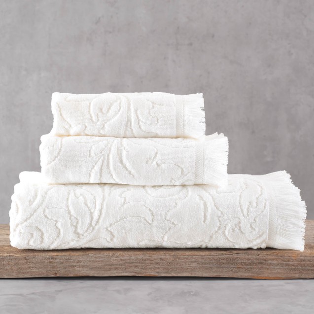 Πετσέτα Προσώπου Rythmos Sienna New Εκρου 50x90