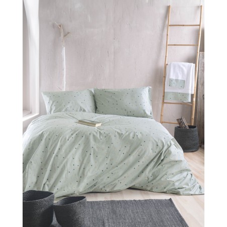 Σετ Σεντόνια King Size 4 Τεμαχίων Rythmos Blaze Πρασινο - 270x290