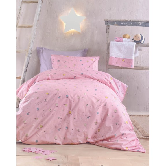 Σετ Σεντόνια King Size 4 Τεμαχίων Rythmos Venus Ροζ -...