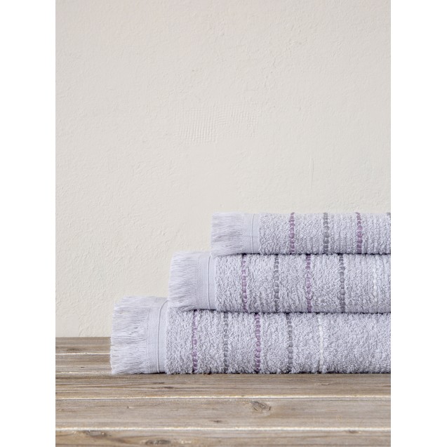 Σετ Πετσέτες 3 Τεμαχίων Nima Elite - Lilac Gray