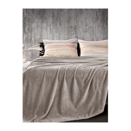 Σετ Κουβέρτα Fleece Μονή και Μαξιλαροθήκη Διακόσμησης Guy Laroche Rombus Wenge 160x220