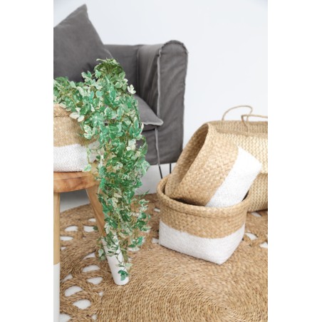 Καλάθι Tasmania φυσικό με λευκό M (31/24x24x22) Soulworks 0510010