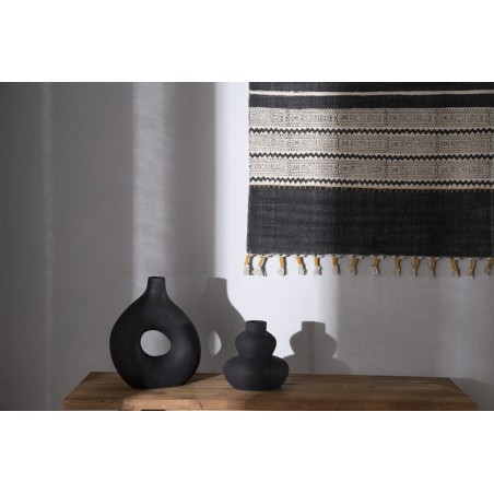 Διακοσμητικό Βάζο Paeon Black (20.5x19) Soulworks 0750004