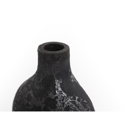 Κεραμικό Διακοσμητικό βάζο Siso Oki Black Spot Silver Medium (18x13x50) Soulworks 0630019