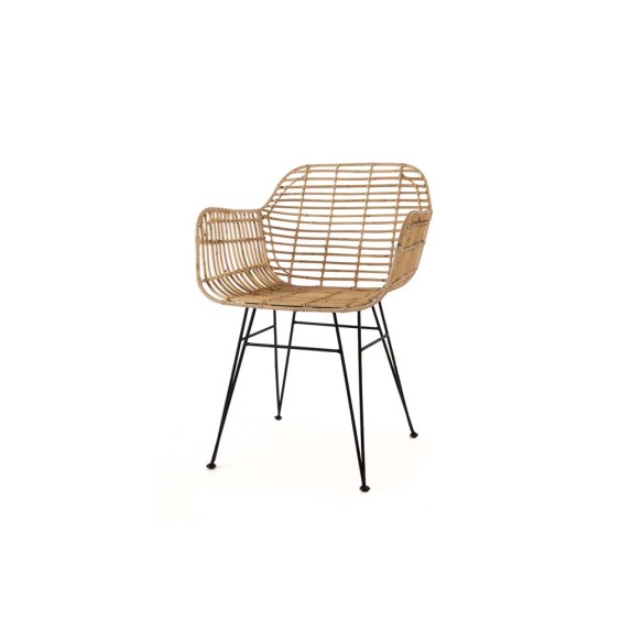 Καρέκλα Τραπεζαρίας με μπράτσα Marea Black legs...