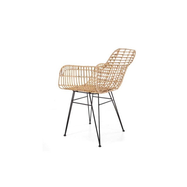 Καρέκλα Τραπεζαρίας με μπράτσα Marea Black legs...