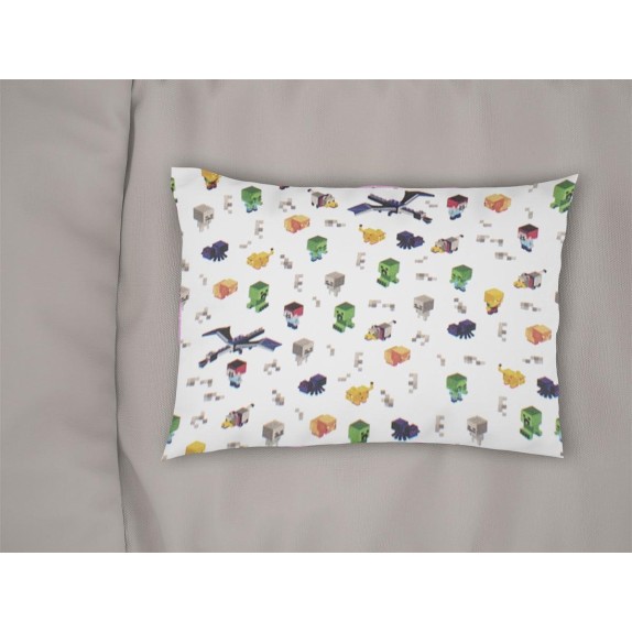 Βρεφική Μαξιλαροθήκη Dimcol Minecraft 565 35X45 White-Multi