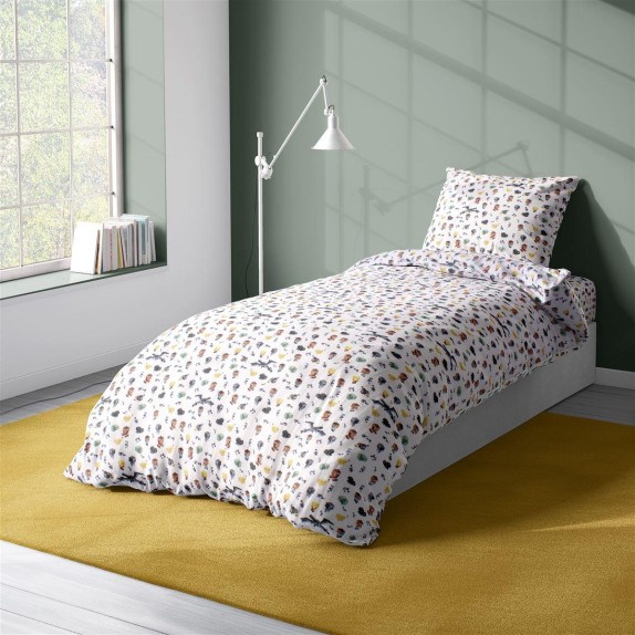 Παιδικό Πάπλωμα Μονό Dimcol Minecraft 566 160X240 White-Grey