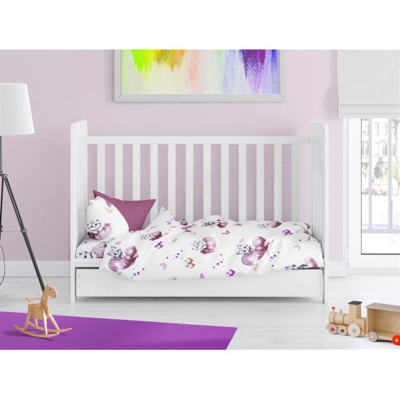 Βρεφική Παπλωματοθήκη Dimcol Kitten 561 120X160 Mauve