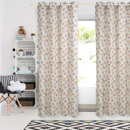 Κουρτίνα-κρικους 140χ260 Σομων-λιλα-εκρου 2139 Das Home