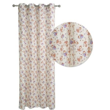 Κουρτίνα-κρικους 140χ260 Σομων-λιλα-εκρου 2139 Das Home