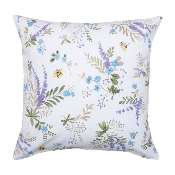 Μαξιλαροθήκη Διακόσμησης Dimeco Διπλής Όψης 45x45 Lily Blue