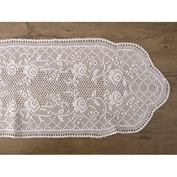 Runner Dimeco xειροποίητο 38x115 1178 White