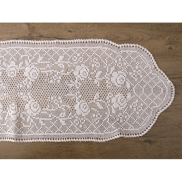 Runner Dimeco xειροποίητο 38x115 1178 White