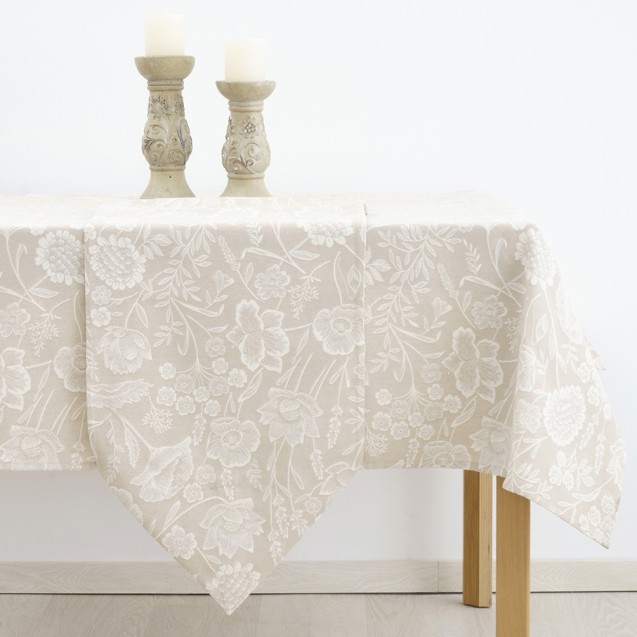 Τραπεζομάντηλο Dimeco 135x135 8095 Beige