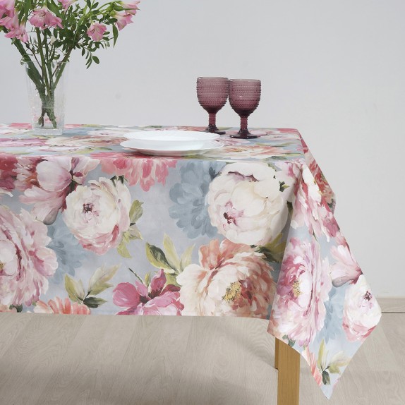 Τραπεζομάντηλο Dimeco Digital Print 135x300 Blossom Grey