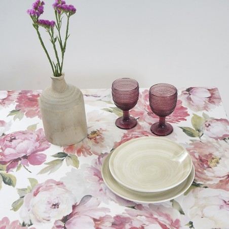 Τραπεζομάντηλο Dimeco Digital Print 135x135 Blossom White