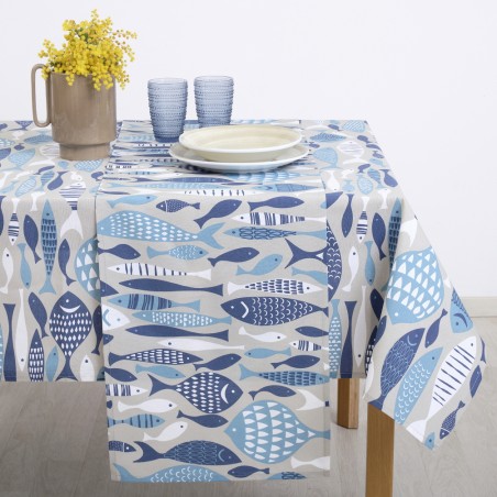 Τραπεζομάντηλο Dimeco 140x300 Aquarius