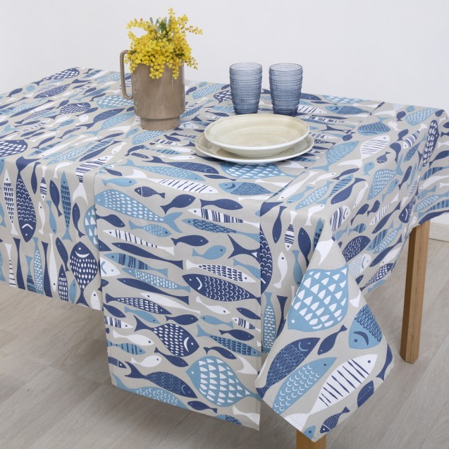 Τραπεζομάντηλο Dimeco 135x135 Aquarius