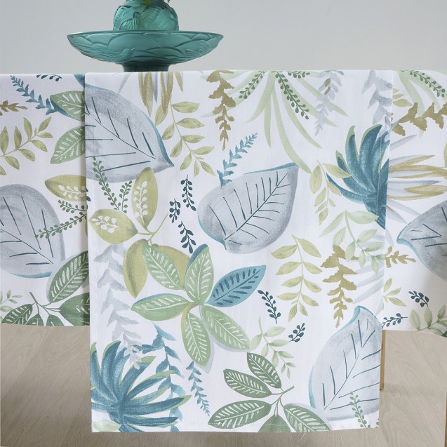 Τραπεζομάντηλο Dimeco 135x135 Leaves Green