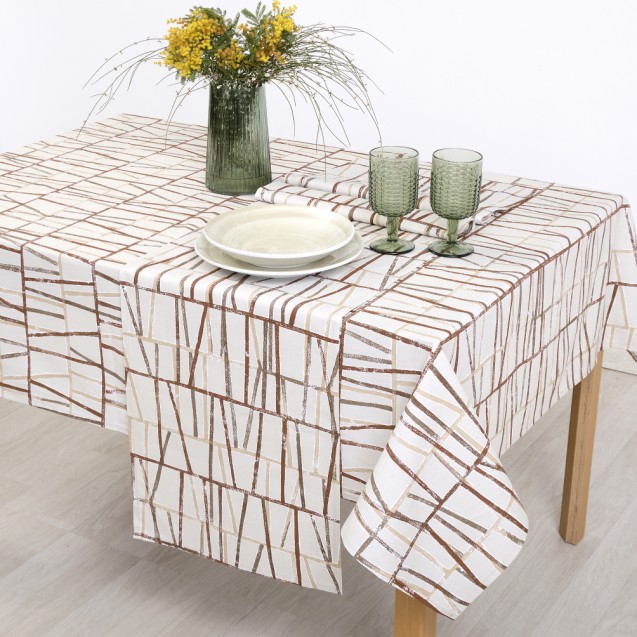 Τραπεζομάντηλο Dimeco 135x180 Indy Brown