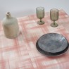 Τραπεζομάντηλο Dimeco 140x300 Check Salmon