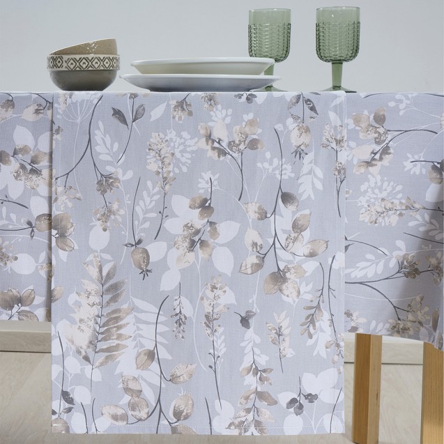 Τραπεζομάντηλο Dimeco 140x300 Botanic Grey
