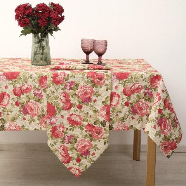 Τραπεζομάντηλο Dimeco 135x135 8160 Red