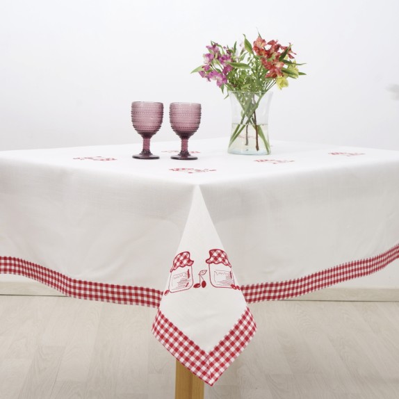 Τραπεζομάντηλο Dimeco 140x140 2219 Red