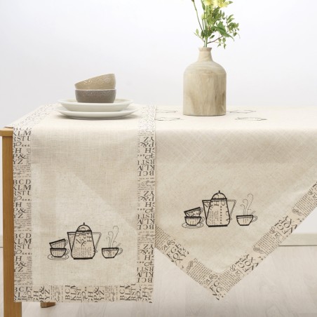 Τραπεζομάντηλο Dimeco 140x140 1925 Black