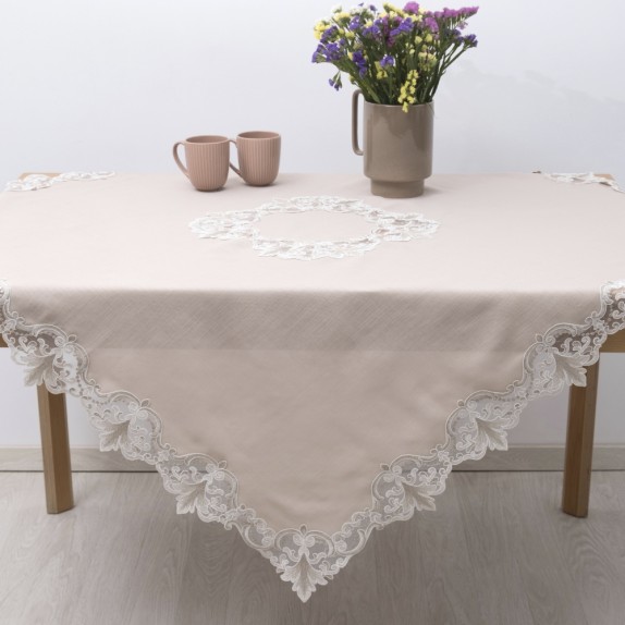 Τραπεζομάντηλο Dimeco 140x140 2134 Beige