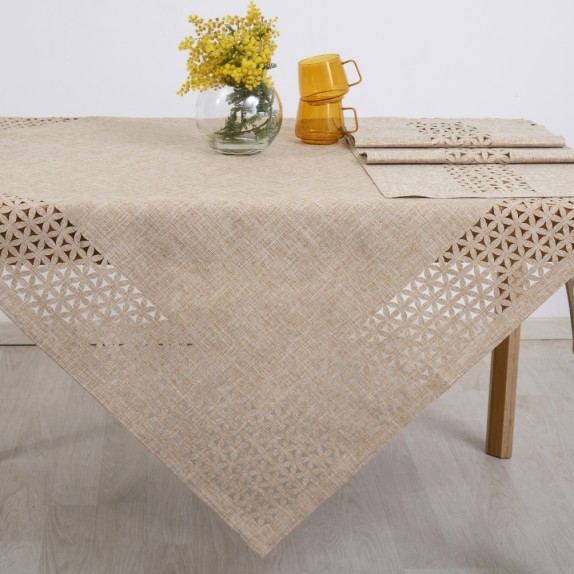 Τραπεζομάντηλο Dimeco 140x140 1413 Beige