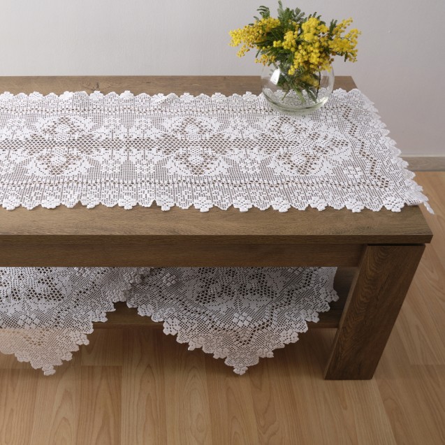 Τραπεζομάντηλο Dimeco 140x140 8017 White