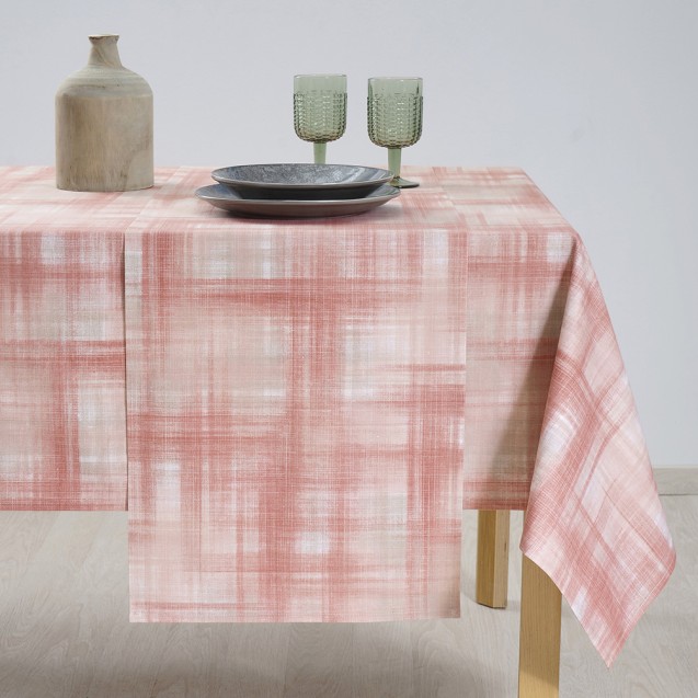 Runner Dimeco 40x160 Check Salmon