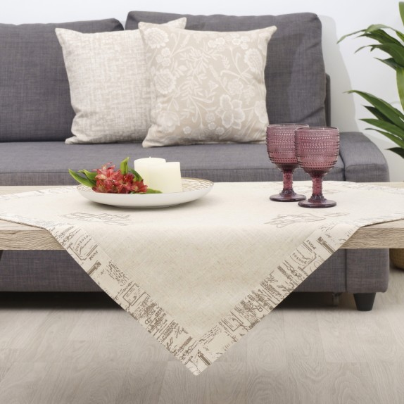 Καρέ Dimeco 85x85 1925 Ecru