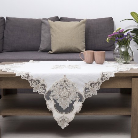 Σετ 5 Τεμ. Τραπεζοκαρέ/Καρέ/Σεμέν/Πετσετάκια Dimeco 2134 Ecru