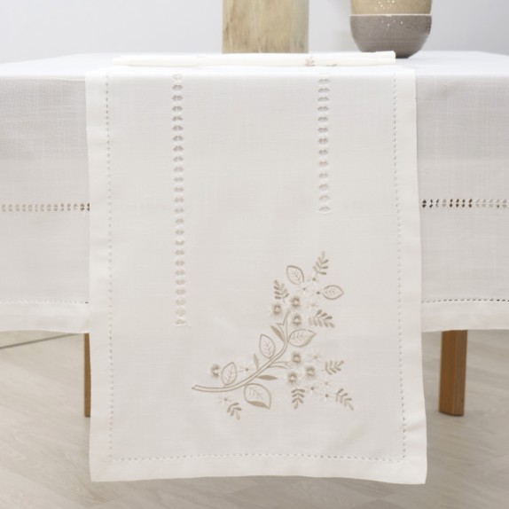 Σετ Σεμέν/Πετσετάκια 3Τμχ Dimeco 1535 Ecru