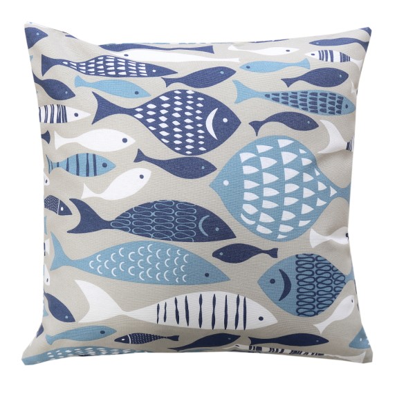 Μαξιλαροθήκη Διακόσμησης Dimeco Διπλής Όψης 45x45 Aquarius