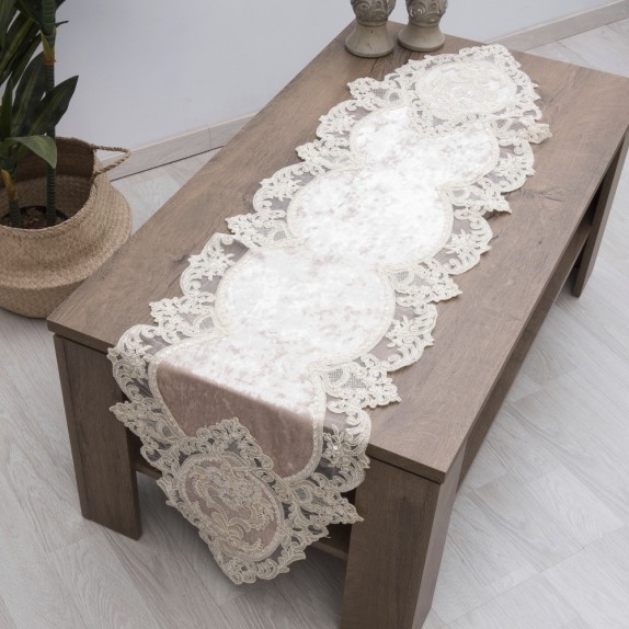 Σετ Σεμέν/Πετσετάκια 3Τμχ Dimeco 9113 Beige