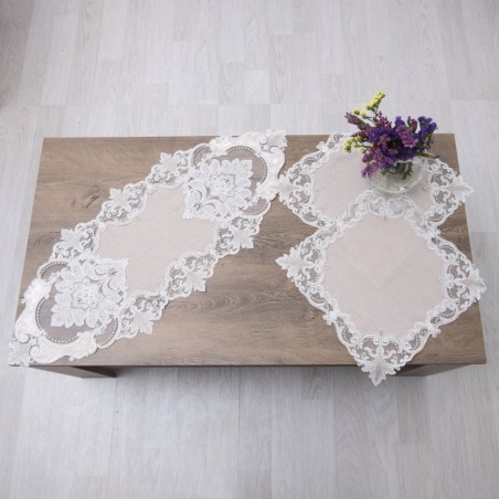 Σετ Σεμέν/Πετσετάκια 3Τμχ Dimeco 2134 Beige