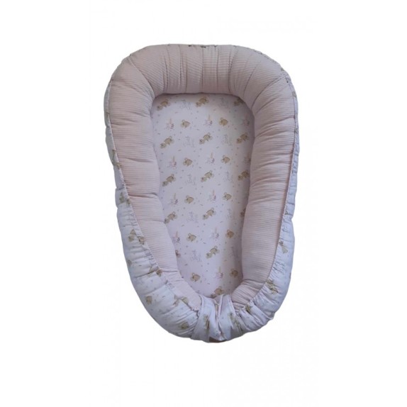 Φωλιά Διπλής Όψης Baby Oliver des 412 Ροζ