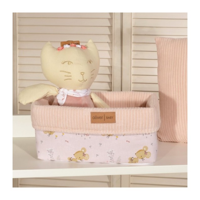 Καλάθι Αποθήκευσης Baby Oliver des 412 Ροζ...