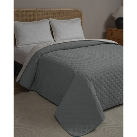 Κουβερλι Chenille Υπερδιπλο Adam Home 220x240 Mistral Silver