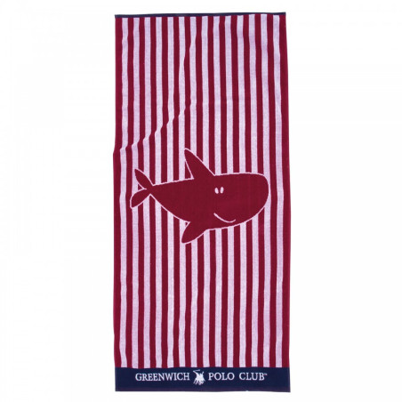 Πετσέτα Θαλάσσης Greenwich Polo Club 70x140 3901 Κόκκινο- Λευκό- Μπλε