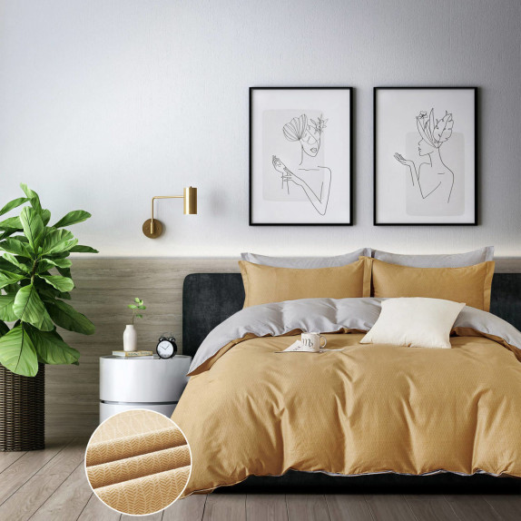 Κουβερλί Υπέρδιπλο 2 Όψεων Aslanis Home  Tethis Καφε/Γκρι...