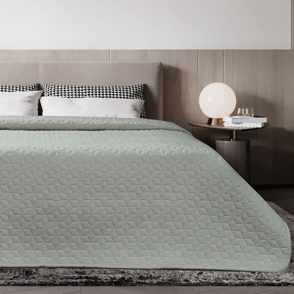 Κουβερλι Microfiber Pre-Washed Υπερδιπλο 220X240 Adam Home Viva Olive Green