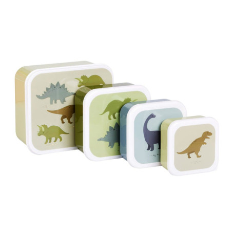 A little lovely company: Σετ 4 δοχεία φαγητού Lunch & Snack Box Dinosaurs SBSEDI38