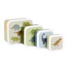 A little lovely company: Σετ 4 δοχεία φαγητού Lunch & Snack Box Dinosaurs SBSEDI38